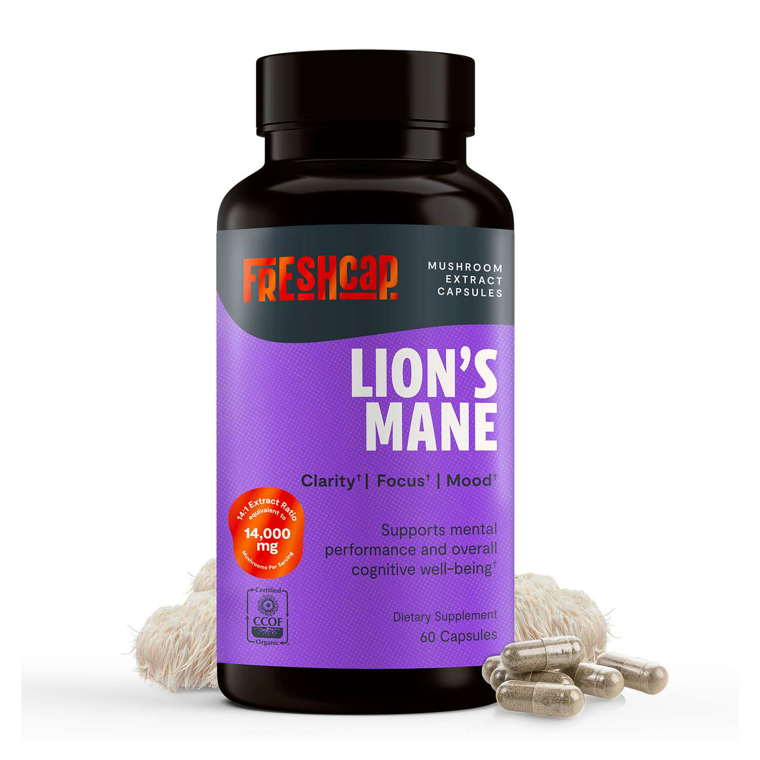 Lion's Mane - 60 Capsules (30 Servings)  | GNC